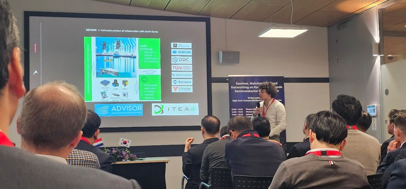 Picture of Avular presenting at Korean-Dutch Seminar