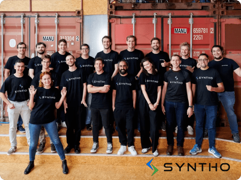 Syntho team with logo